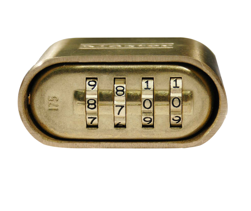 Master Lock 175LH 2 in (51mm) Wide Resettable Combination Brass Padlock with 2-1/4in (57mm) Shackle-Combination-Master Lock-175LH-MasterLocks.com