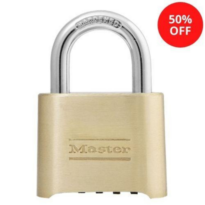 Master Lock 175 Resettable Combination Brass Padlock 2in (51mm) Wide