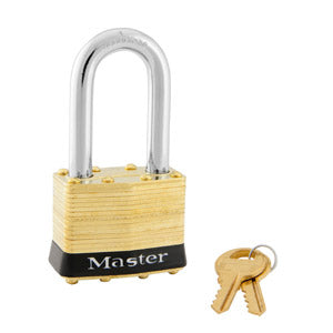 Master Lock 2 Laminated Brass Padlock 1-3/4in (44mm) Wide-Keyed-Master Lock-Black-Keyed Alike-2KALFBLK-MasterLocks.com