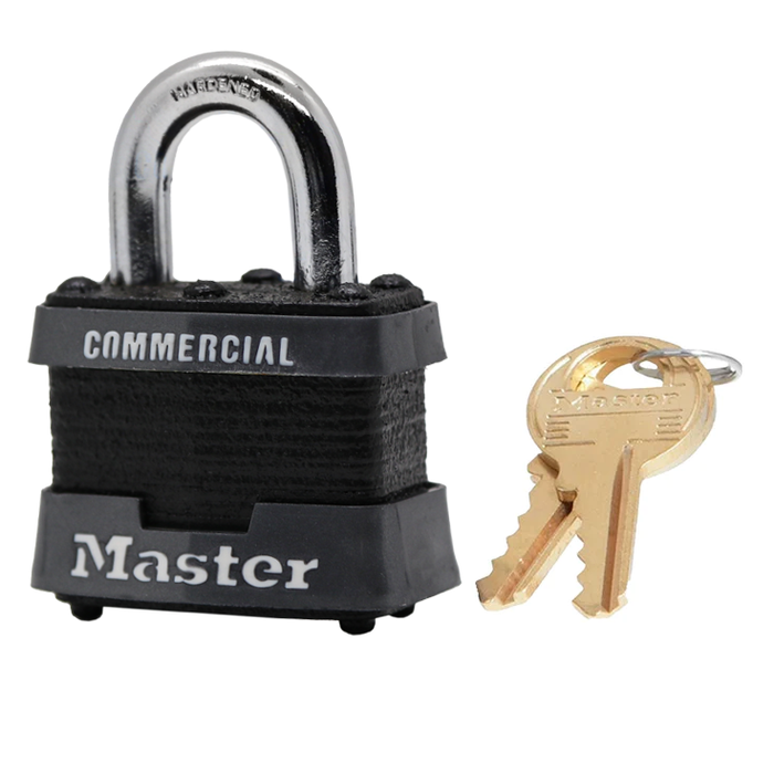 Master Lock 3 Laminated Steel Padlock 1-9/16in (40mm) Wide