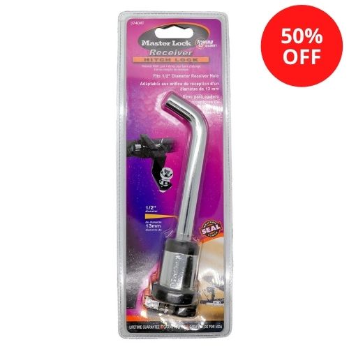 Master Lock 374DAT Receiver Hitch Lock 1/2in (13mm) Diameter-Keyed-Master Lock-374DAT-MasterLocks.com