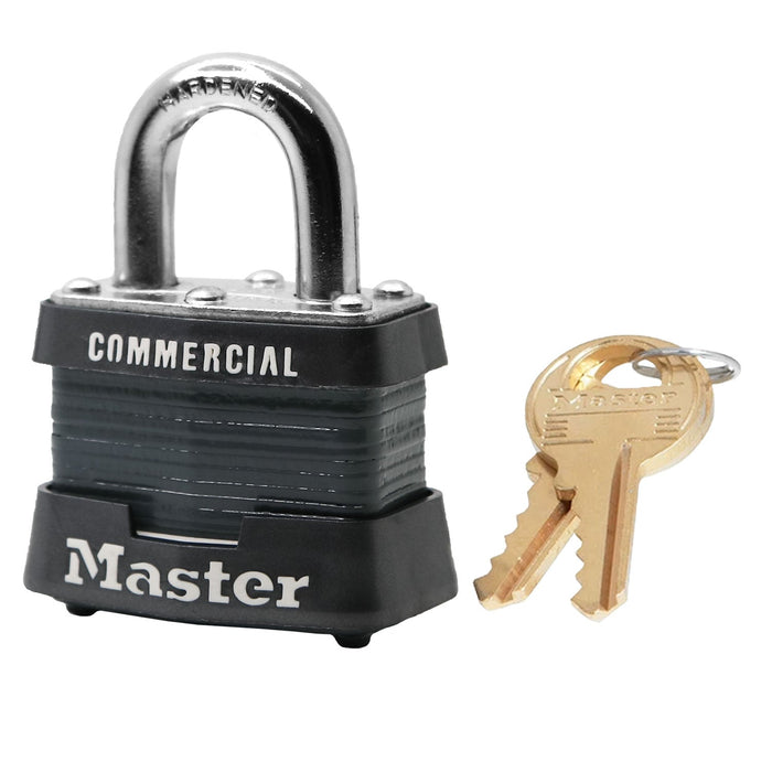 Master Lock 3 Laminated Steel Padlock 1-9/16in (40mm) Wide