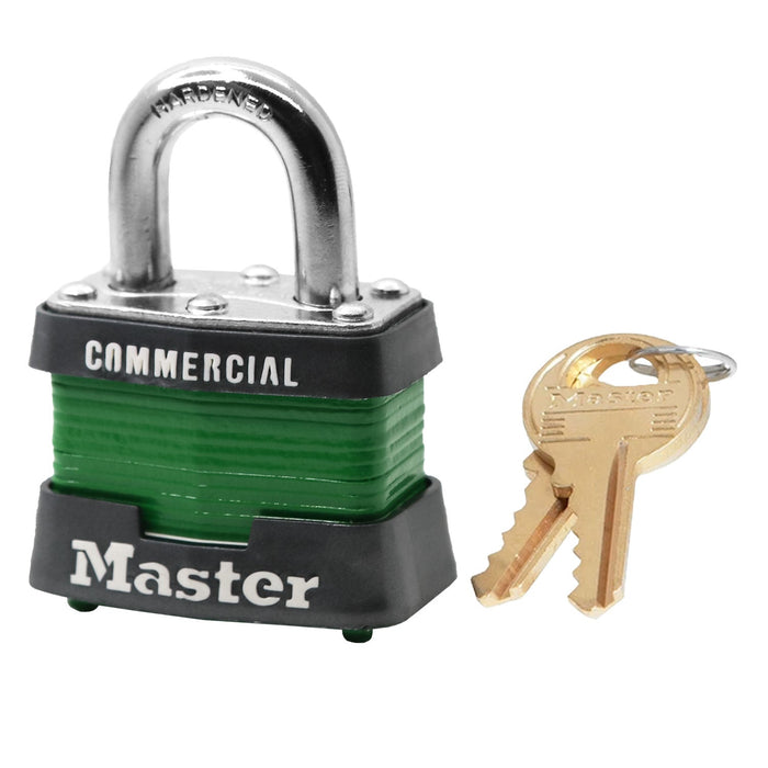 Master Lock 3 Laminated Steel Padlock 1-9/16in (40mm) Wide