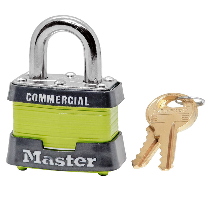 Master Lock 3 Laminated Steel Padlock 1-9/16in (40mm) Wide