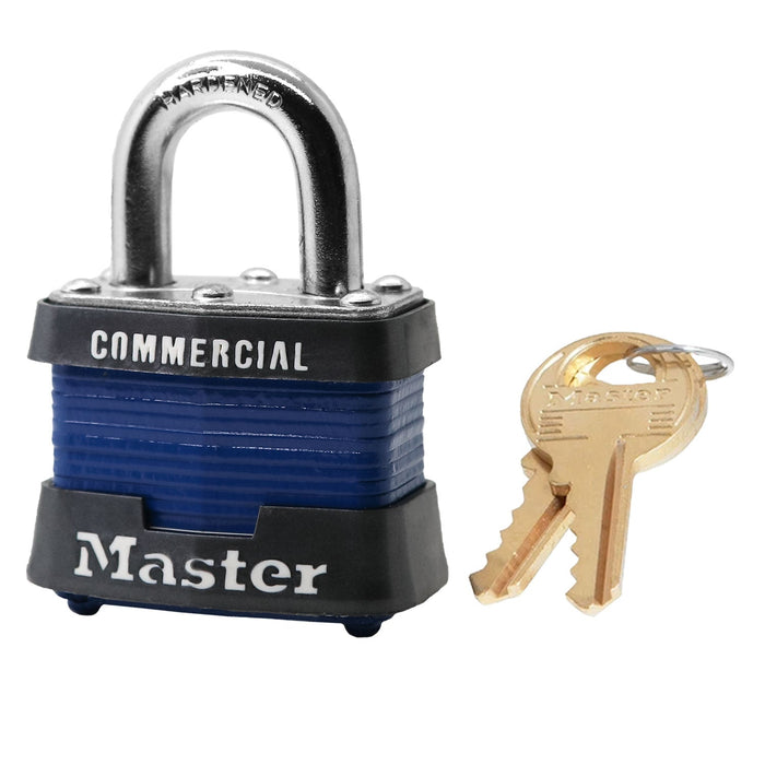Master Lock 3 Laminated Steel Padlock 1-9/16in (40mm) Wide