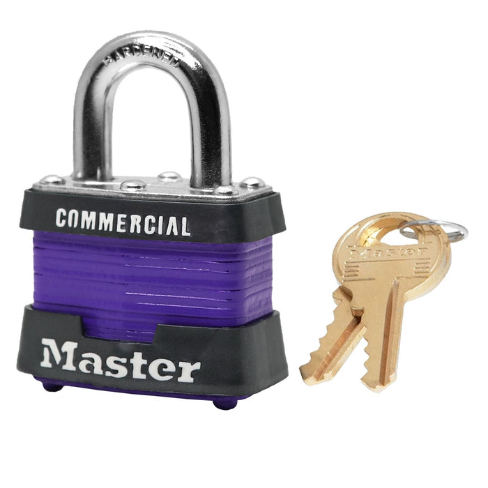 Master Lock 3 Laminated Steel Padlock 1-9/16in (40mm) Wide