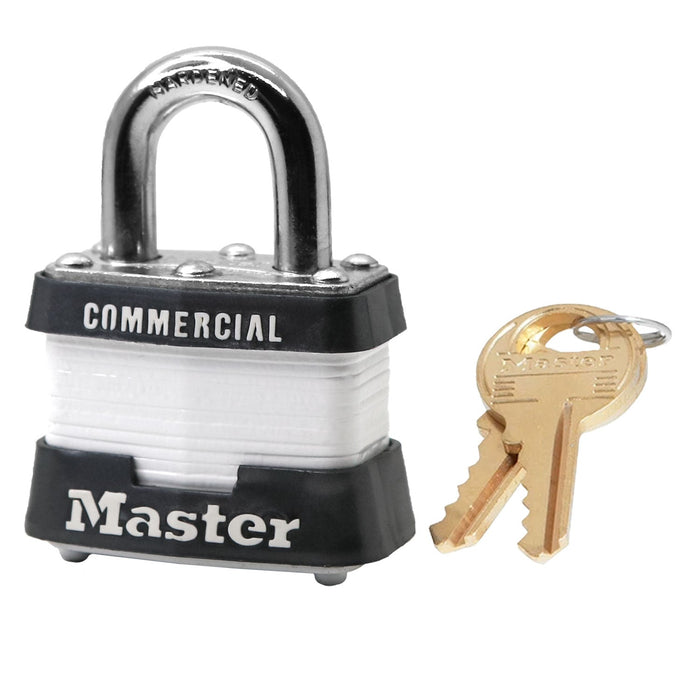 Master Lock 3 Laminated Steel Padlock 1-9/16in (40mm) Wide
