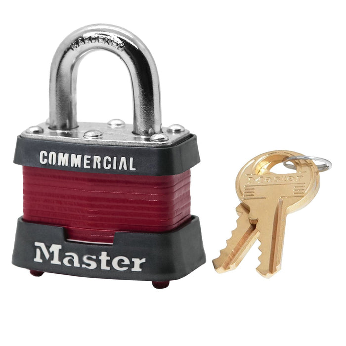 Master Lock 3 Laminated Steel Padlock 1-9/16in (40mm) Wide