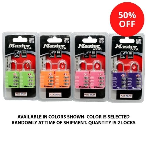 Master Lock 4684T Set Your Own Combination TSA-Accepted Luggage Lock 2 Pack 1-3/8in (35mm) Wide-Combination-Master Lock-4684T-MasterLocks.com