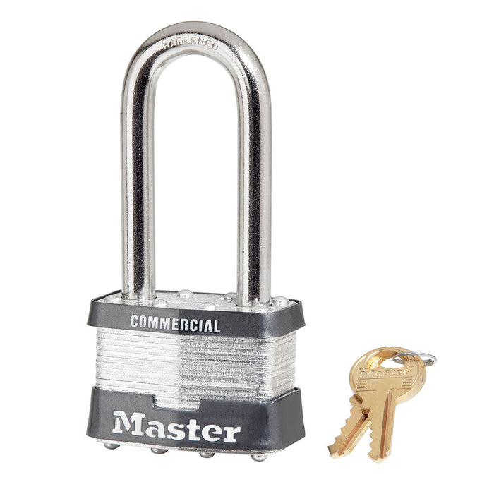 Master Lock 5 Laminated Steel Padlock 2in (51mm) Wide-Keyed-Master Lock-Steel-Keyed Alike-5KALJ-MasterLocks.com