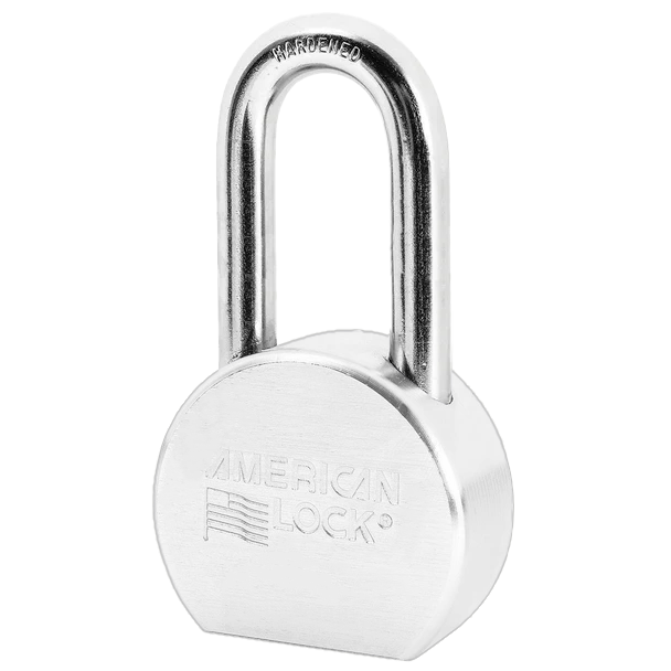 American Lock A701 2-1/2in (64mm) Solid Steel Rekeyable Padlock, Chrome Plated, with 2in (51mm) Shackle