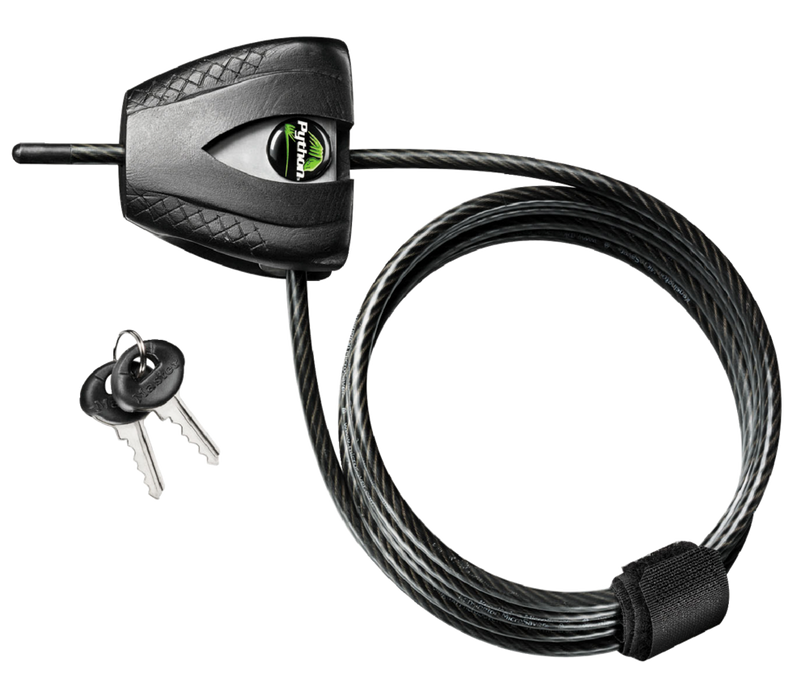 Master Lock 8417D Python™ Adjustable Locking Cable; Silver and Black 6ft (1.8m) Long x 3/16in (5mm) Wide (Pack of 6)