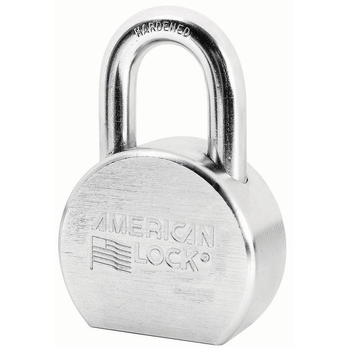 American Lock A700 Solid Steel Rekeyable Padlock, Chrome Plated 2-1/2in (64mm) Wide-Keyed-American Lock-Keyed Different-A700-MasterLocks.com