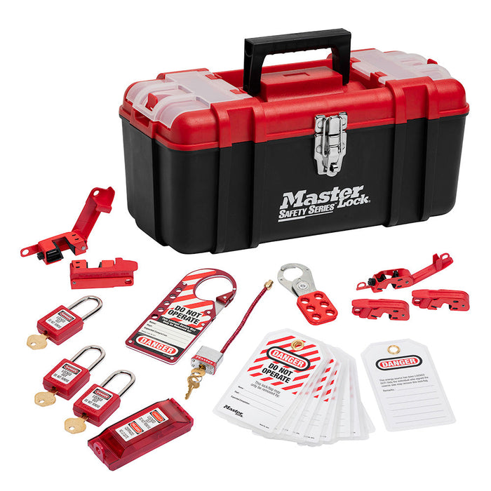 Master Lock 1457E410 Personal Safety Lockout Pouch, Electrical Focus with Zenex™ Thermoplastic Padlocks-Keyed-Master Lock-1457E410KA-MasterLocks.com