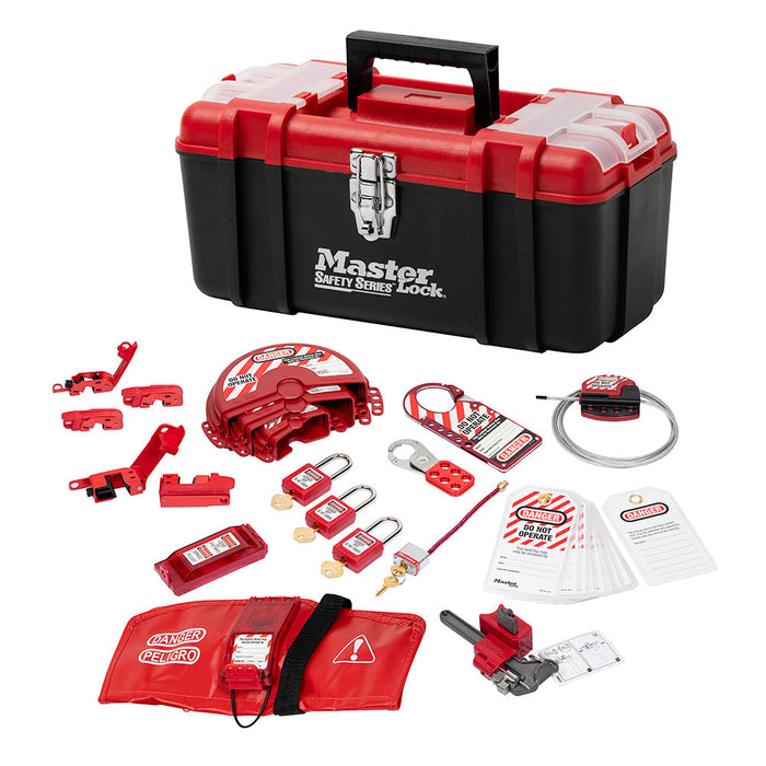 Master Lock 1457VE410 Personal Safety Lockout Pouch, Valve & Electrical Focus with Zenex™ Thermoplastic Padlocks-Keyed-Master Lock-1457VE410KA-MasterLocks.com