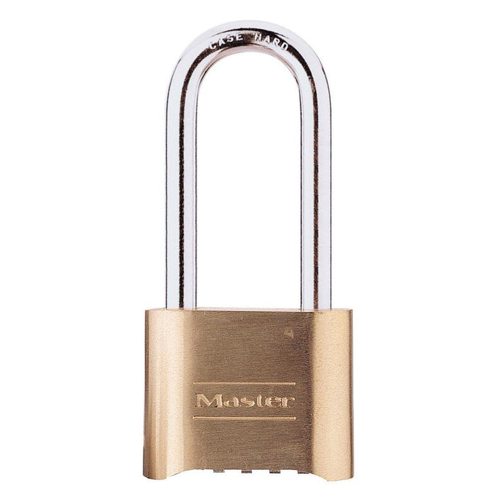 Master Lock 175LH 2 in (51mm) Wide Resettable Combination Brass Padlock with 2-1/4in (57mm) Shackle
