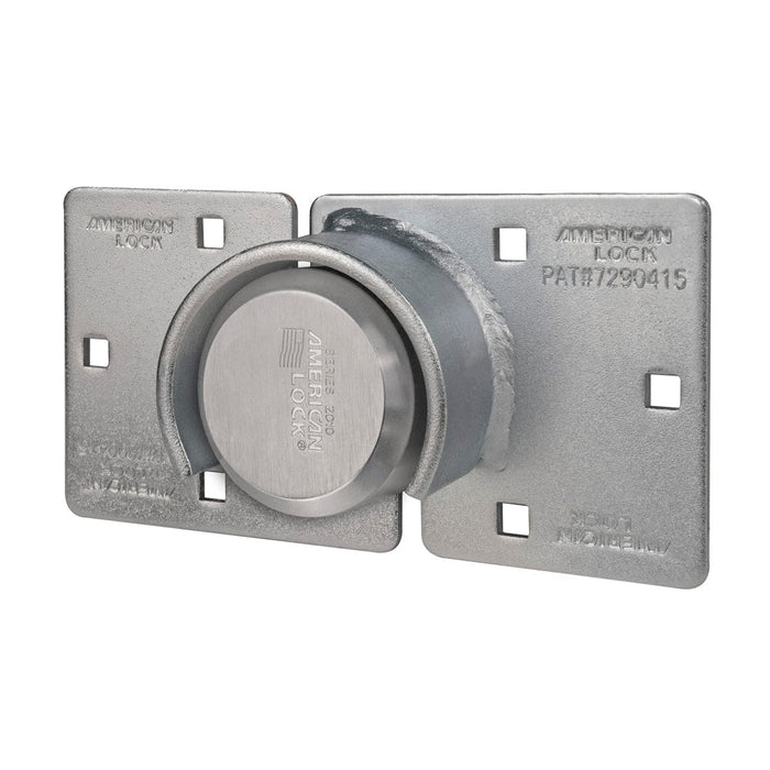 American Lock A801LHC Solid Steel Rekeyable 6-Hidden Shackle Padlock with Attached High Security Hasp 2-7/8in (73mm) Wide-Keyed-American Lock-A801LHC-MasterLocks.com