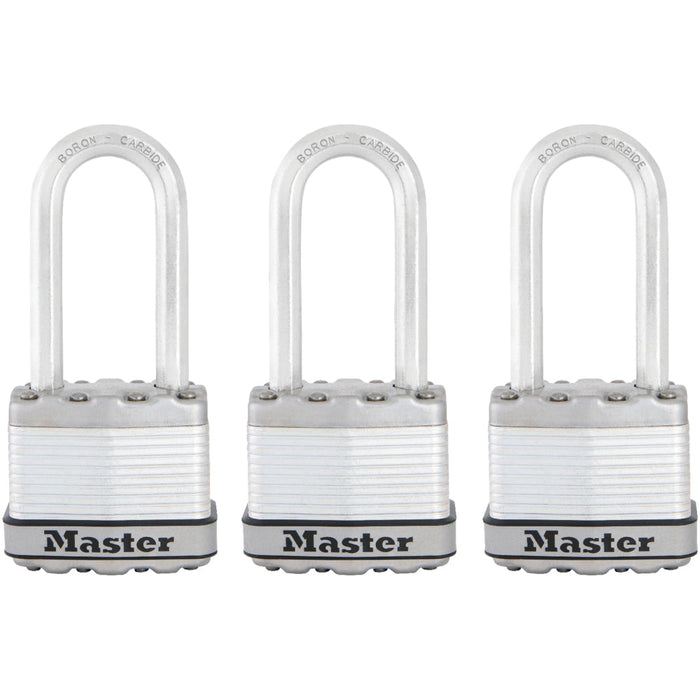 Master Lock M1XTRIHC 1-3/4in (44mm) Wide Magnum® Laminated Steel Padlock ; 3 Pack-Master Lock-M1XTRILHHC-MasterLocks.com