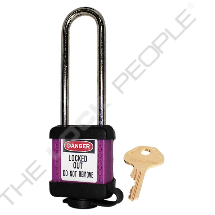 Master Lock 410COV Padlock with Plastic Cover 1-1/2in (38mm) wide-Master Lock-Keyed Different-3in-410LTPRPCOV-MasterLocks.com