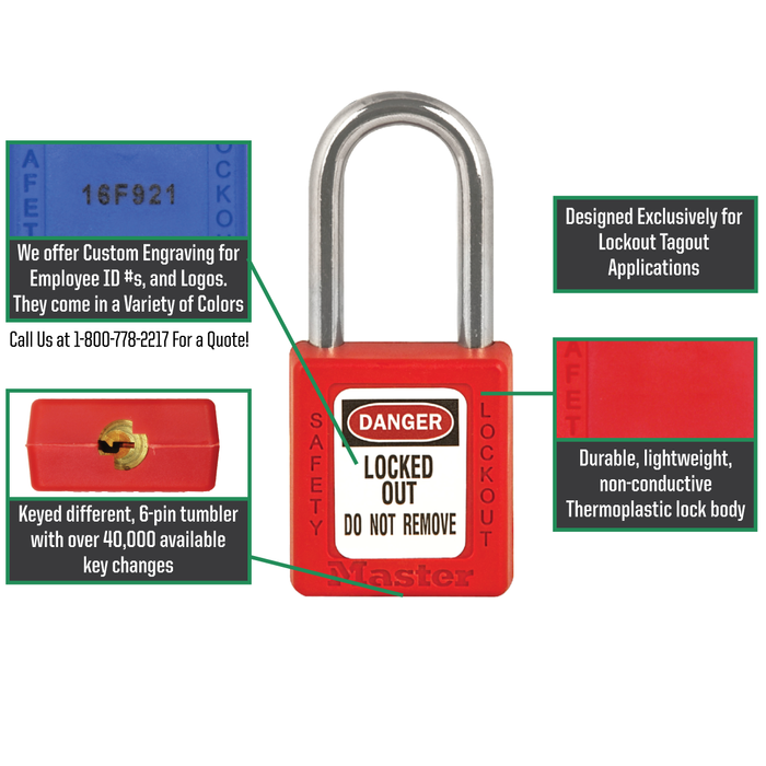 Master Lock 410COV Padlock with Plastic Cover 1-1/2in (38mm) wide-Master Lock-MasterLocks.com