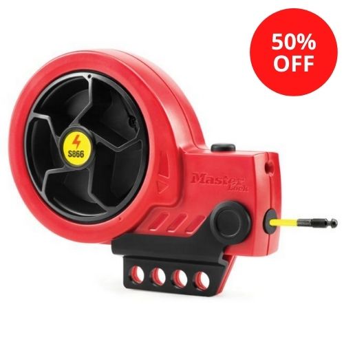 Master Lock S866 Retractable Cable Lockout Device with Nylon Core Cable-Other Security Device-Master Lock-S866-MasterLocks.com