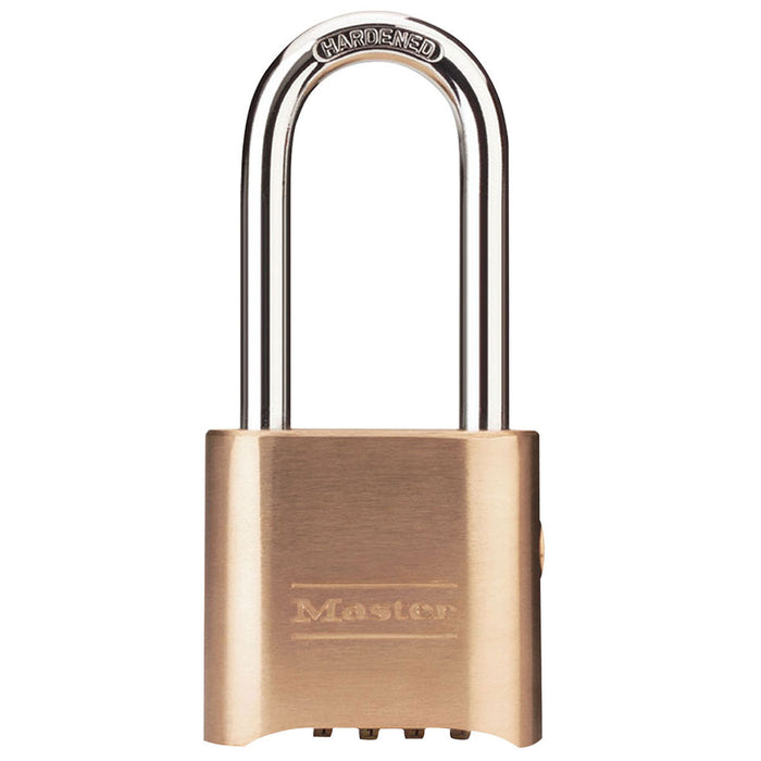 Master Lock 176 Resettable Combination Brass Padlock, Supervisory Key Override 2in (51mm) Wide-Combination-Master Lock-2-1/4in-176LH-MasterLocks.com