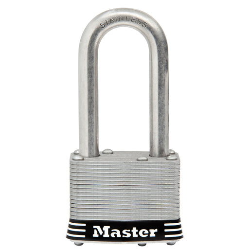 Master Lock 1SSKAD 1-3/4in (44mm) Wide Laminated Stainless Steel Padlock with 2in (51mm) Shackle-Keyed-Master Lock-1SSKADLH-MasterLocks.com
