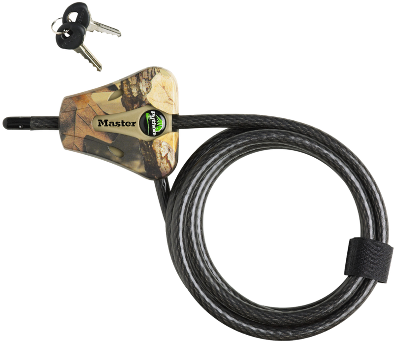Master Lock 8418KADCAMO-TMB 6ft (1.8m) Long x Python™ Adjusting Locking Cable; Camouflage 5/16in (8mm) (Pack of 4)