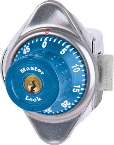 Master Lock 1655MD Built-In Combination Lock with Metal Dial for Horizontal Latch Box Lockers - Hinged on Left-Master Lock-Blue-1655MDBLU-MasterLocks.com