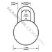 Master Lock 1502 General Security Combination Padlock 1-7/8in (48mm) Wide-1502-Master Lock-3/4in (19mm)-1502-MasterLocks.com