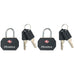 Master Lock 4681T Solid Metal TSA-Accepted Luggage Lock; Black; 2 Pack 1-1/4in (32mm) Wide-Keyed-Master Lock-4681TBLK-MasterLocks.com