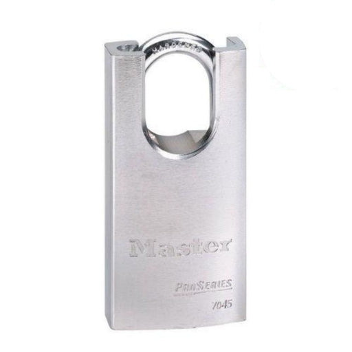 Master Lock 7045 ProSeries® Shrouded Solid Steel Rekeyable Padlock 1-3/4in (44mm) Wide-Keyed-Master Lock-Keyed Different-1-3/16in (30mm)-7045-MasterLocks.com