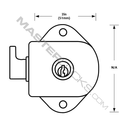 Master Lock 1790 Built-In Keyed Lock For Single Point Wrap-Around-Latch™ Lockers-Keyed-Master Lock-MasterLocks.com