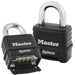 Master Lock 1178 ProSeries® Zinc Die-Cast Resettable Combination Padlock, Black 2-1/4in (57mm) Wide-Keyed-Master Lock-1-1/16in (27mm)-1178-MasterLocks.com