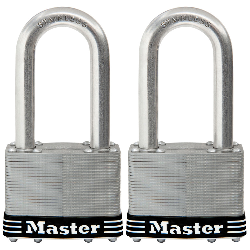 Master Lock 15SSTLJ 2-1/2in (64mm) Wide Laminated Stainless Steel Padl ...