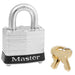 Master Lock 3 Laminated Steel Padlock 1-9/16in (40mm) Wide-Keyed-Master Lock-Black-Keyed Alike-3KABLK-MasterLocks.com