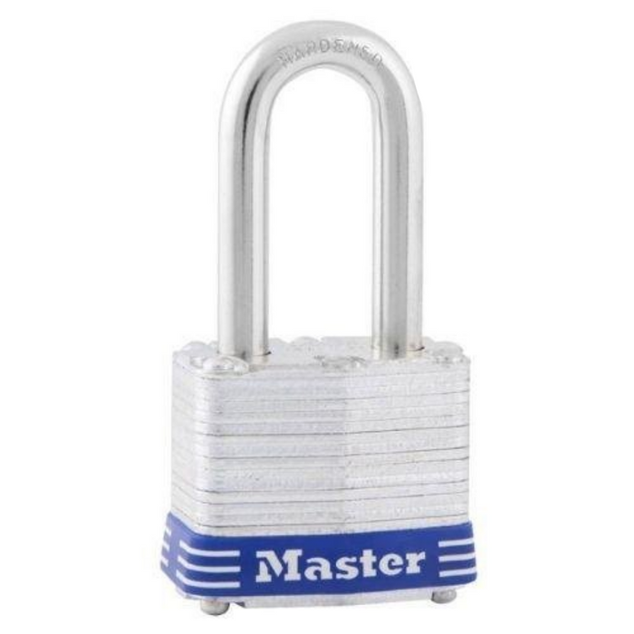 Master Lock 3D 1-9/16in (40mm) Wide Laminated Steel Padlock with 1-1/2 (38mm) Shackle (Pack of 4)