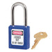 Master Lock 410 Zenex™ Thermoplastic Safety Padlock, 1-1/2in (38mm) Wide with 1-1/2in (38mm) Tall Shackle-Keyed-Master Lock-Keyed Alike-1-1/2in-410KABLU-MasterLocks.com
