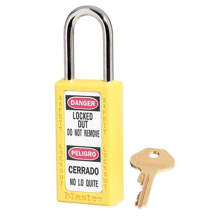 Master Lock 411AST Multicolored 8-Pack of Zenex™ Thermoplastic Safety Padlock, 1-1/2in (38mm) Wide with 1-1/2in (38mm) Tall Shackle-Keyed-Master Lock-411AST-MasterLocks.com