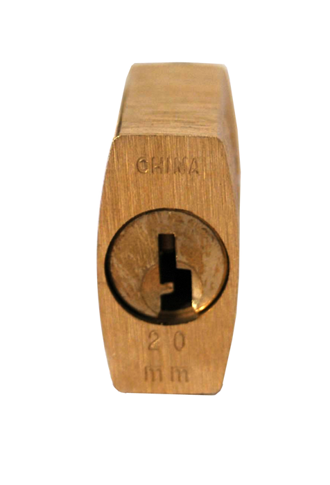 Master Lock 4120 V-Line Brass Padlock 3/4in (19mm) Wide-Keyed-Master Lock-MasterLocks.com