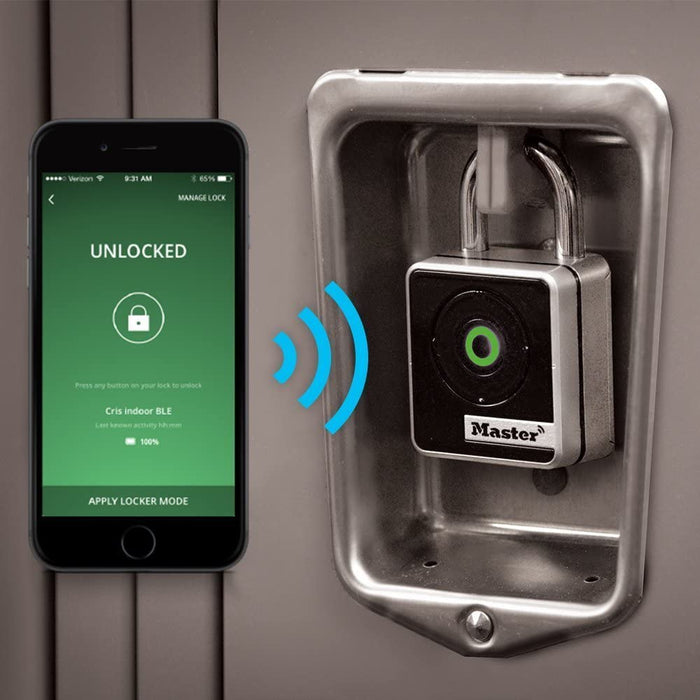 Master Lock 4400ENT Bluetooth® Indoor Padlock for Business Applications-Digital/Electronic-Master Lock-4400ENT-MasterLocks.com