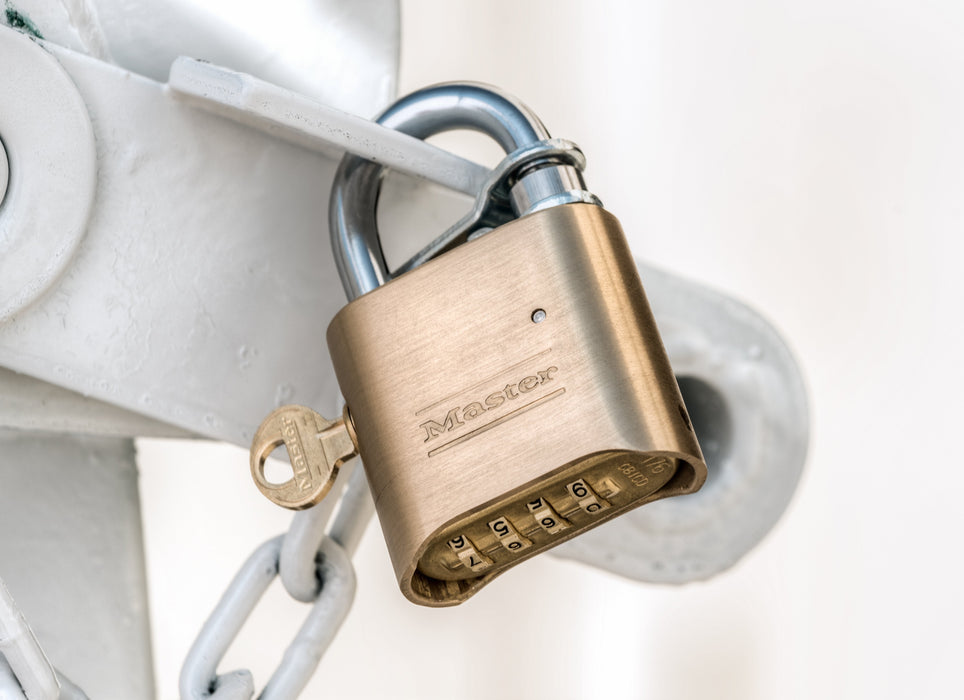 Master Lock 176 Resettable Combination Brass Padlock, Supervisory Key Override 2in (51mm) Wide-Combination-Master Lock-MasterLocks.com