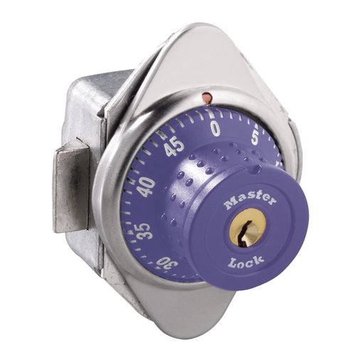 Master Lock 1652MD Built-In Combination Lock with Green Metal Dial Single Point Latch Lockers - Hinged on Right-Master Lock-Purple-1652MDPRP-MasterLocks.com