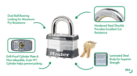 Master Lock 5 Laminated Steel Padlock — MasterLocks.com