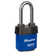 Master Lock 6121 ProSeries® Weather Tough® Laminated Steel Rekeyable Padlock 2-1/8in (54mm) Wide-Keyed-Master Lock-Blue-Keyed Alike-6121KALJBLU-MasterLocks.com