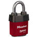 Master Lock 6121 ProSeries® Weather Tough® Laminated Steel Rekeyable Padlock 2-1/8in (54mm) Wide-Keyed-Master Lock-Red-Keyed Alike-6121KARED-MasterLocks.com