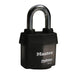Master Lock 6125 ProSeries® Weather Tough® Laminated Steel Rekeyable Padlock 2-3/8in (60mm) Wide-Keyed-Master Lock-Black-Keyed Alike-6125KA-MasterLocks.com