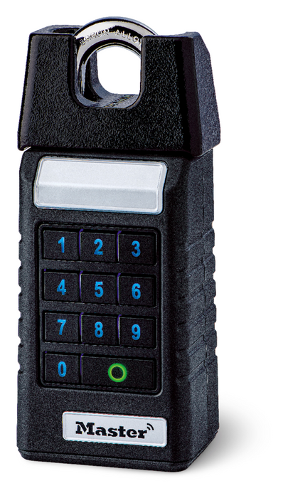 Master Lock 6400SHENT Bluetooth® Shrouded Shackle Padlock for Business Applications-Digital/Electronic-Master Lock-6400SHENT-MasterLocks.com