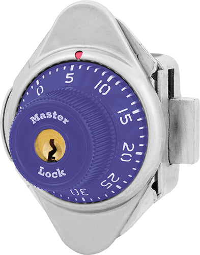 Master Lock 1631MD Built-In Combination Lock with Metal Dial for Lift Handle Lockers - Hinged on Left-Master Lock-Purple-1631MDPRP-MasterLocks.com