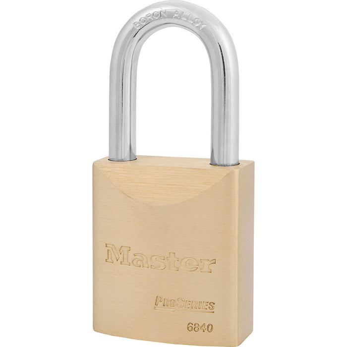 Master Lock 6840 ProSeries® Solid Brass Rekeyable Padlock 1-3/4in (44mm) Wide-Keyed-Master Lock-Keyed Different-1-9/16in (40mm)-6840LF-MasterLocks.com